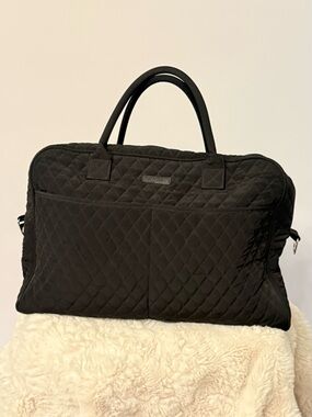 Vera Bradley Quilted Black Travel Duffel